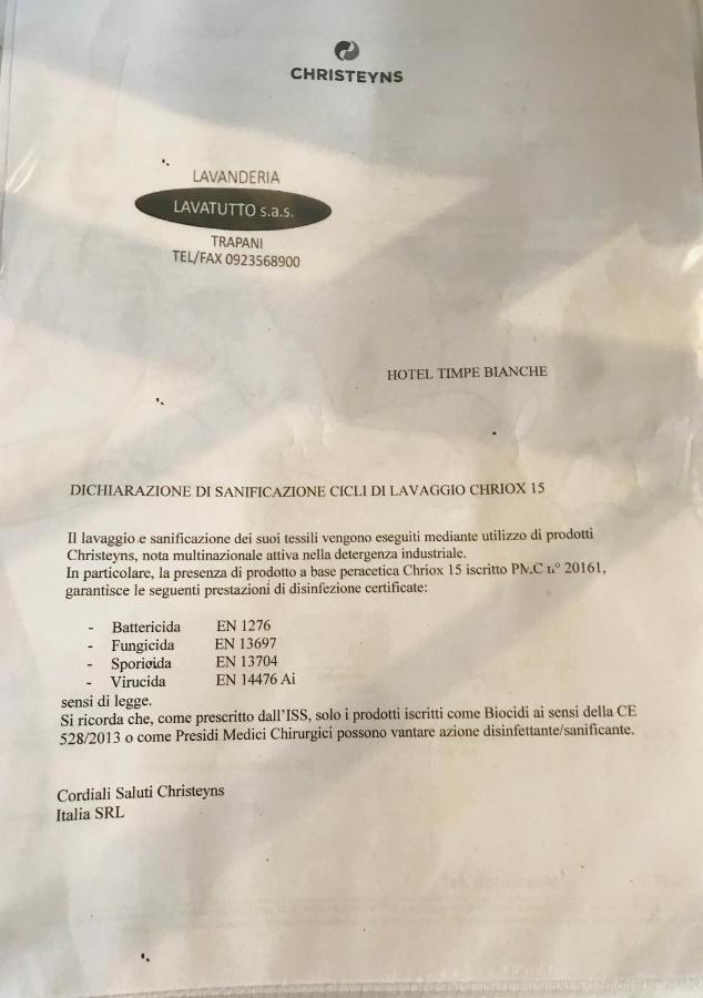 B&B Timpe Bianche Castelluzzo Dış mekan fotoğraf